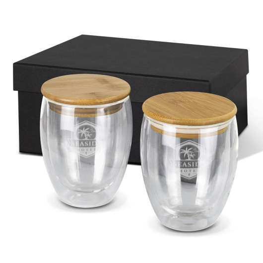 Branded Roma Glass Coffee Cup Sets 350ml